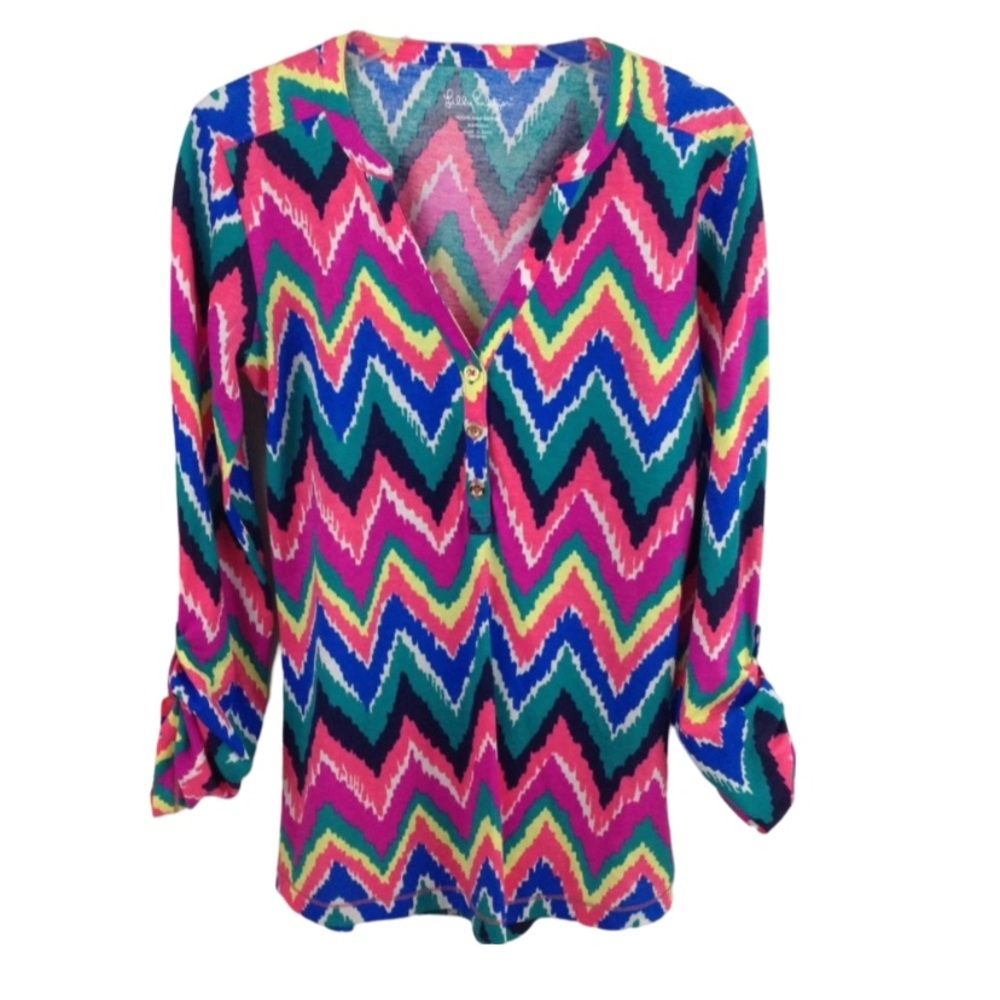 Lilly Pulitzer Hearts A Flutter, Janelle Top XS